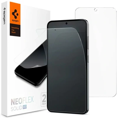 Abbildung von 2er Pack Samsung Galaxy S24 Schutzfolien Spigen Neo Flex Screenprotector Duo Case Friendly Screenprotektor für das
