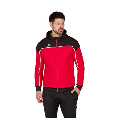 Abbildung von Erima Herren „CHANGE by erima&quot; Trainingsjacke mit Kapuze, rot/schwarz/weiß, XXL