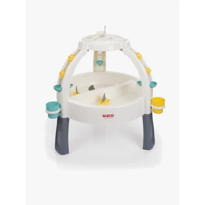 Abbildung von Dolu 2674 Fun Fountain Sand &amp; Wassertisch für Kinder, Aktivitätstisch Wasser und Sandspiele, Weiß/Grau, Geeignet Kinder ab 24 Monaten, 82x98x98 cm