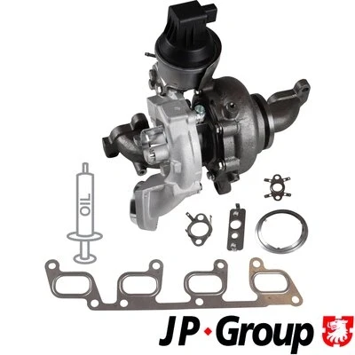 Abbildung von JP GROUP 1117409100 Turbolader Abgasturbolader mit Dichtungen AUDI: A3 Sportback, Schrägheck, VOLKSWAGEN: Tiguan I, SKODA: Superb II Kombi
