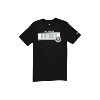 Abbildung von LAS VEGAS RAIDERS Unisex NFL Regular High Density Ink Screenprint Front Graphic Original Team Color T Shirt, Schwarz, XXL EU