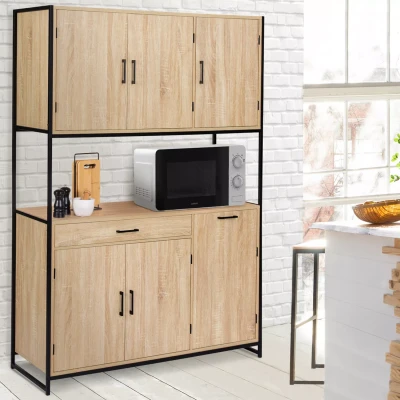 Abbildung von Industrielles Sideboard 120 cm 6 Türen 1 Schublade IDMarket