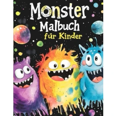 Abbildung von Monster Malbuch für Kinder: Knuddelige Monster: 40 Süße Motive Kreative Abenteuer und Entspannung Das perfekte Geschenk kleine Künstler!