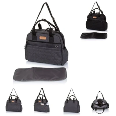 Abbildung von Chipolino Wickeltasche Handtasche universal, Wickelunterlage Reißverschluss, Farbe:grau