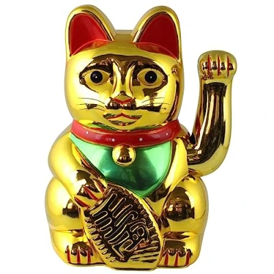 Abbildung von Freak Scene Superfreak Glückskatze Maneki Neko Winkekatze 20 cm Gold
