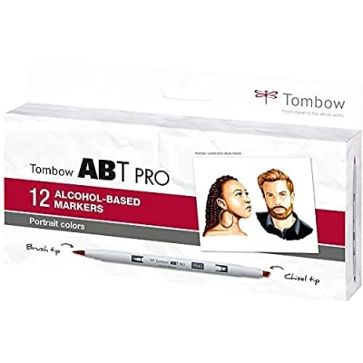 Abbildung von Tombow ABTP 12P 6, Alkoholbasierter Marker ABT PRO, mit zwei Spitzen Portrait Colors