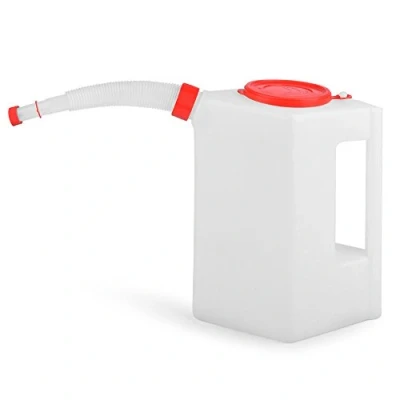 Abbildung von RACEFOXX Kanne, Benzinkanne, Füllkanne, 5 Liter, Füllmengenskala, Kanister, Benzin, Einfüllkanne, mit flexiblem Schlauch und Deckel