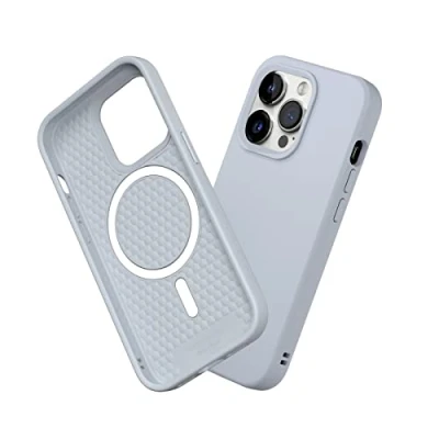 Abbildung von RHINOSHIELD Case kompatibel mit [iPhone 14 Pro] SolidSuit MagSafe Stoßdämpfende &amp; schlanke Schutzhülle Premium Finish 3.5 Meter Fallschutz Silbergrau