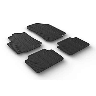 Abbildung von Gledring 0721 Fußmattensatz Gummi vorne und hinten 4 schwarz 750mm 550mm CITROËN: C3 Aircross 2