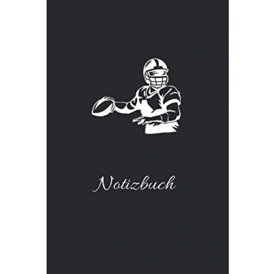 Abbildung von Football Notizbuch: Tolles Notizbuch mit 120 linierten Seiten im DIN A5 Format