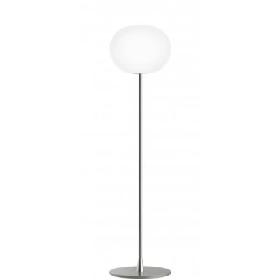 Abbildung von FLOS Glo Ball Floor 2 Stehleuchte, silber matt