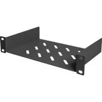 Abbildung von DIGITUS Fachboden 1HE 10 Zoll (254 mm) Für Netzwerk Schrank 150 mm Tief Perforiertes Stahl Blech Schwarz
