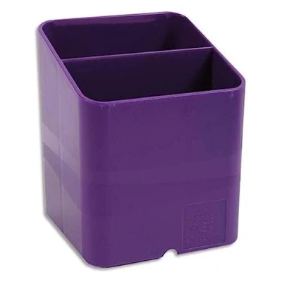 Abbildung von Exacompta 67720D Premium Stiftehalter Pen Cube mit 2 Fächern für mehr Ordnung auf dem Schreibtisch Stifteköcher Stiftebox Aufbewahrungsbox Organizer violett