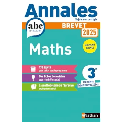 Abbildung von Annales Brevet Maths 2025 NC: 170 sujets dont 2024