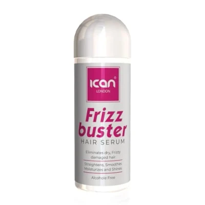 Abbildung von ican London Frizz Buster Haarserum für trockenes, krauses geschädigtes Haar, alkoholfrei, 207 ml