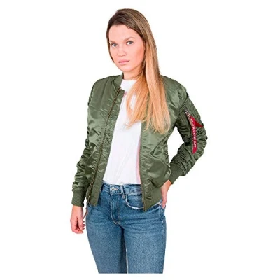 Abbildung von Alpha Industries MA1 VF 59 WMN Bomberjacke, Damen, Größe: XL, Sage green
