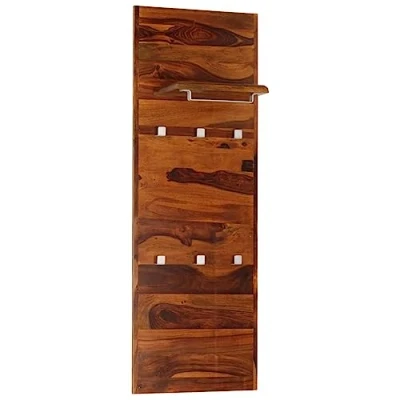 Abbildung von vidaXL Massivholz Wandgarderobe Flurgarderobe Garderobe Sheeshamholz 118x40 cm
