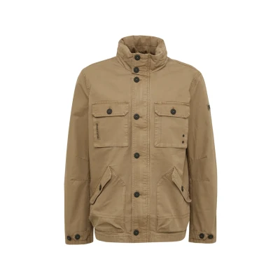 Abbildung von s.Oliver Jacke im Utility Stil mit Kapuze Kragen Sandstein XL