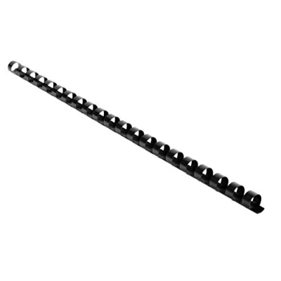 Abbildung von Exacompta Ref 75301E Bindekämme 10 mm dick, 21 Ringe, geeignet für A4 Dokumente, ca. 4065 Blatt, PVC Material, Schwarz (100 Stück)