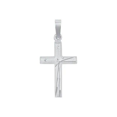 Abbildung von amor Unisex Kreuz Anhänger, Größe: One Size, Silber