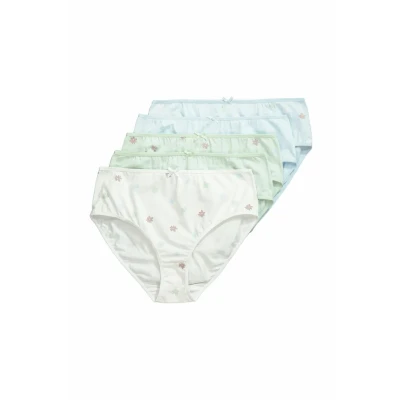 Abbildung von Ulla Popken 5 PACK MIDI Floral Slip, Damen, Größe: 66/68, Light blue