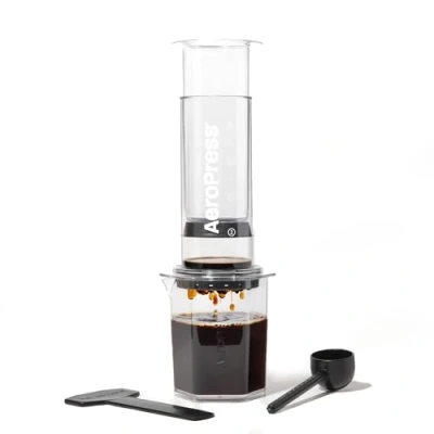 Abbildung von AeroPress Clear XL Coffee Press 3 in 1 Brühmethode kombiniert French Press, Pourover, Espresso.Vollmundiger, glatter Kaffee ohne Körnung oder Bitterkeit.