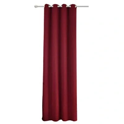 Abbildung von WOLTU Gardinen Vorhang Blickdicht mit Ösen, Leichter &amp; weicher Verdunklungsvorhang Wärmeisolierend Ösenschal 135x225 cm Bordeaux, Thermovorhang Kälteschutz für Wohnzimmer Schlafzimmer Kinderzimmer