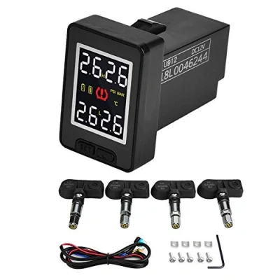 Abbildung von Reifendruckkontrollsystem Tpms Reifendruck Kontrollsystem Reifendrucksensor Mit Auto Reifendruckmonitor System 4 Internen Sensoren