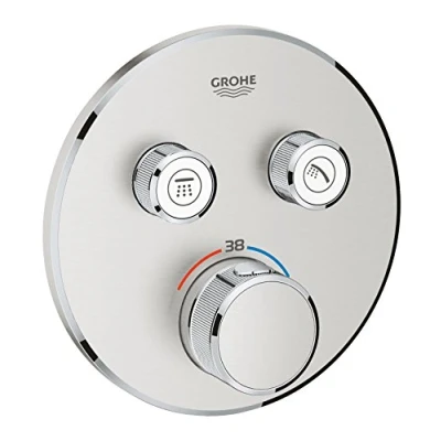 Abbildung von Grohe GRT SmartControl Brause Frontplatte, Term mit 2 Ventilen, gebürstet cool sunrise 29119GN0