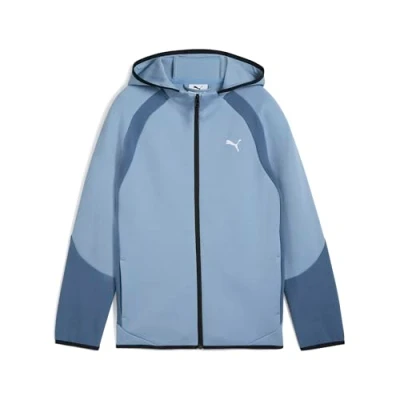 Abbildung von Puma Evostripe Reißverschluss Hoodie Für Jugendliche Herren Damen Kinder Mit Plain Cool Blue Größe: 13 14Y
