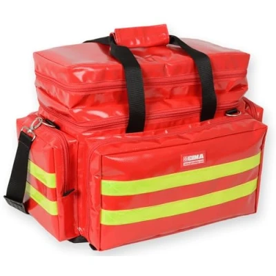 Abbildung von GIMA Emergency Smart Bag, Rot Farbe, Polyester, PVC beschichtet, leere, Trauma, Rettungsdienst, ärztliche, Erste Hilfe, Krankenpfleger, Mehrtaschenbeutel für Sanitäter, 55x35x38 cm