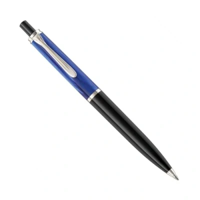 Abbildung von Pelikan Kugelschreiber Classic 205, Blau Marmoriert, hochwertiger Druckkugelschreiber im Geschenk Etui, 801997