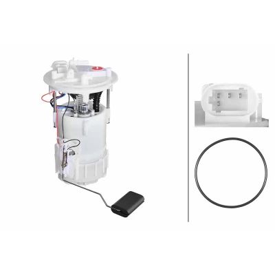 Abbildung von HELLA 8TF 358 306 871 Kraftstoff Fördereinheit mit Dichtung, Tankgeber elektrisch Benzin RENAULT: Kangoo I, I Rapid