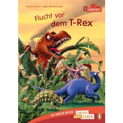 Abbildung von Penguin JUNIOR Einfach selbst lesen: Flucht vor dem T Rex (Lesestufe 1): Erstlesebuch mit kurzen Sätzen für die 1. Klasse. Lesestufe Kinder ab 6 Jahren