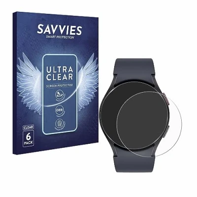 Abbildung von Savvies 6 Stück Schutzfolie für Samsung Galaxy Watch (44 mm) Displayschutz Folie Ultra Transparent