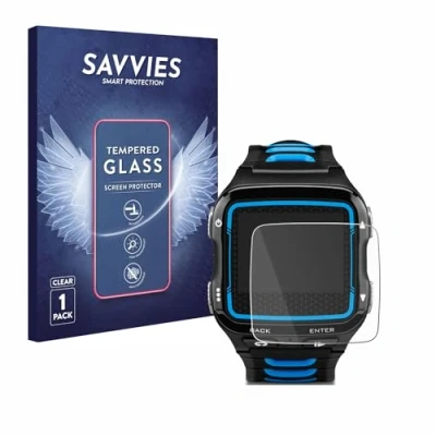 Abbildung von Savvies Panzer Schutz Glas für Garmin Forerunner 920XT 9H Hartglas, Anti Fingerprint, Displayschutz