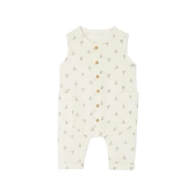 Abbildung von Vertbaudet Baby Musselin Overall Hellbeige Bedruckt 56