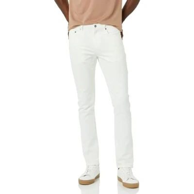 Abbildung von Amazon Essentials Herren Stretchjeans, Skinny Passform, Weiß, 30W / 34L