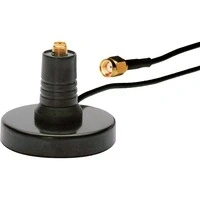 Abbildung von DIGITUS Wireless LAN Antennenfuß für 2,4 &amp; 5 GHz WLAN magnetisch RP SMA Anschluss 1,5m Kabel Schwarz