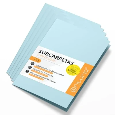 Abbildung von Schnellhefter Pappe A4, Mappen für Dokumente 180g, Klassifizierungsmappe Unterlagen, Packung mit 50 Stabilen Schnellheftern in Verschiedenen Farben Büro und Archivierung Ofituria (Blau)