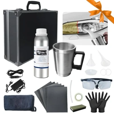 Abbildung von Nartov A 200ml Reparaturflüssigkeit,Scheinwerfer Polierset,Scheinwerfer Aufbereitung Set,Scheinwerfer Politur Reparaturwerkzeug, Scheinwerfer Bedampfen Set für Vergilbung