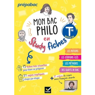 Abbildung von Mon Bac philo en studyfiches Tle générale 2025: fiches &amp; sujets visuels, pour réviser facilement