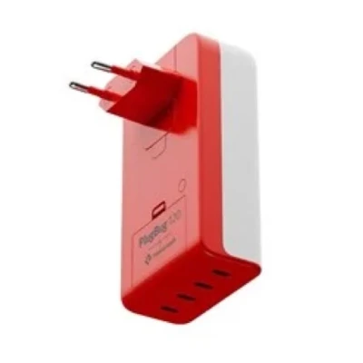 Abbildung von Twelve South PlugBug USB C Ladeblock, 120 W, Schnellladehub mit 4 Anschlüssen für iPhone, iPad, MacBook und andere, Apple Find My Integration Schnellladegerät Typ