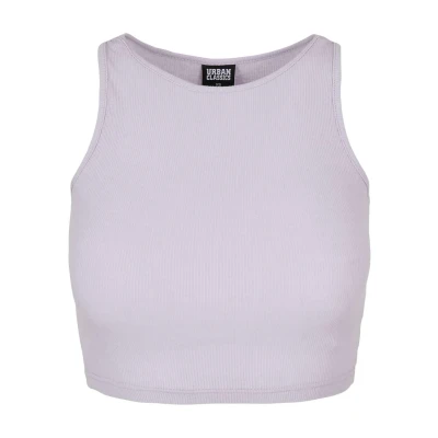 Abbildung von Urban Classics Damen Ladies Cropped Rib Top T Shirt, Lila, 3XL EU