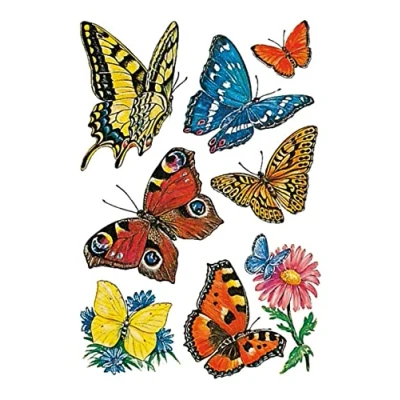 Abbildung von 10 x HERMA Schmucketikett Decor Schmetterlinge VE=3 Blatt