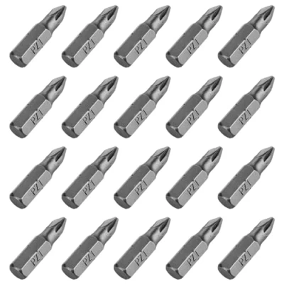 Abbildung von BAIDETS Pro PZ1 Bit Sortiment Schraubendreher Bits Set 20 Stück, 25mm Länge, Schrauber Bit, 1/4&quot; Sechskantschaft, mit Spender Box
