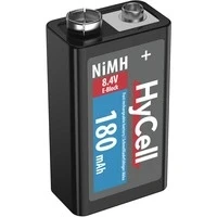 Abbildung von HyCell wiederaufladbar Akku Batterie 9V E Block Typ 150mAh NiMH ohne Memory Effekt 1er Pack Photo Fotoakku Digitalkamera Spielzeug