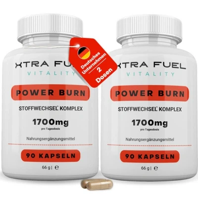 Abbildung von Stoffwechsel Kapseln von XTRA FUEL 180 mit Apfelessig, Guarana &amp; Garcinia Cambogia Diät Unterstützung anregen abnehmen Stk St