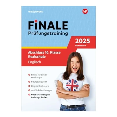Abbildung von FiNALE Prüfungstraining Abschluss 10. Klasse Realschule Niedersachsen: Englisch 2025 Arbeitsbuch mit Lösungsheft und Audio Dateien