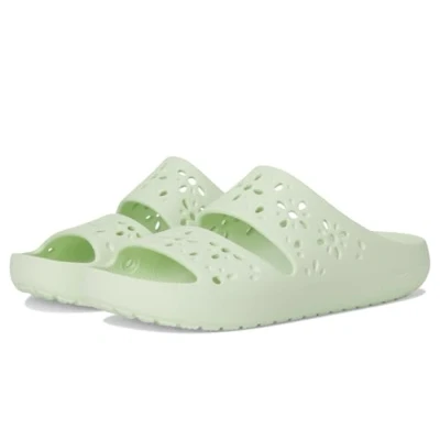 Abbildung von Crocs Pantoletten Damen Classic Floral Cut Out Sandal Grün 36 37 Croslite
